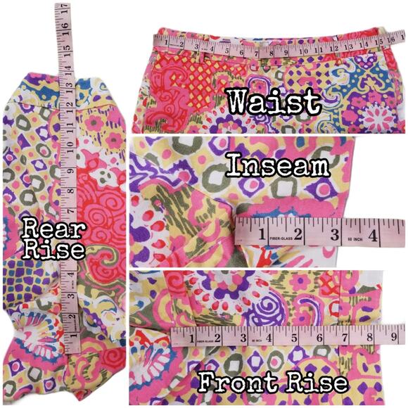 2 Pair Shorts J. CREW Size 2 Pink Multi Print Stretch Solid Navy Blue Khaki - Picture 13 of 13